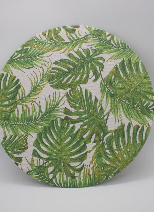 Capa para Individual Circular Amazónia Estampada