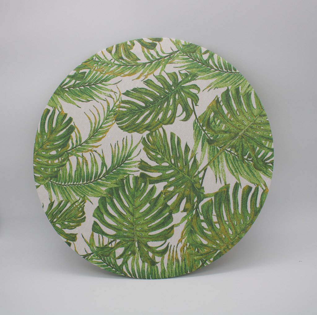 Capa para Individual Circular Amazónia Estampada