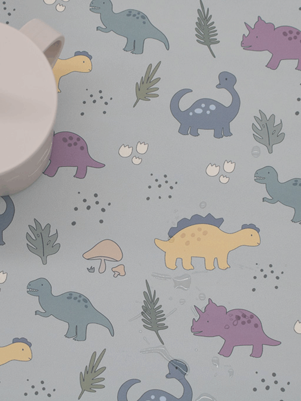 Capa para Individual Circular KIDS Dinos