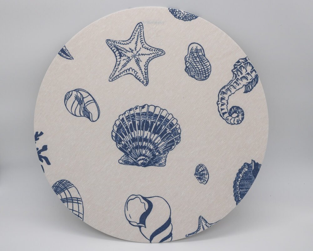 Capa para Individual Circular Santorini Estampado